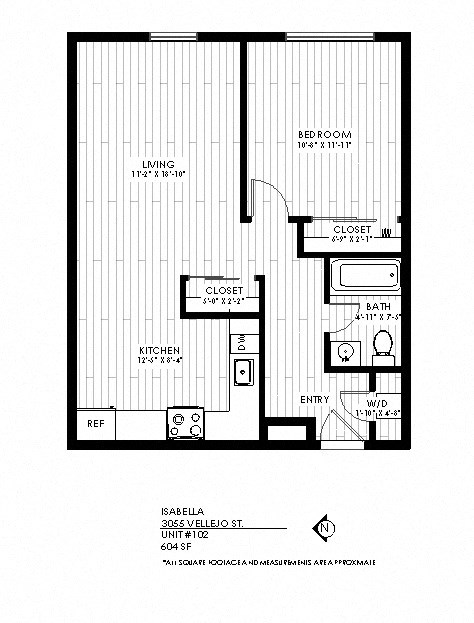 1 Bedroom Floorplan